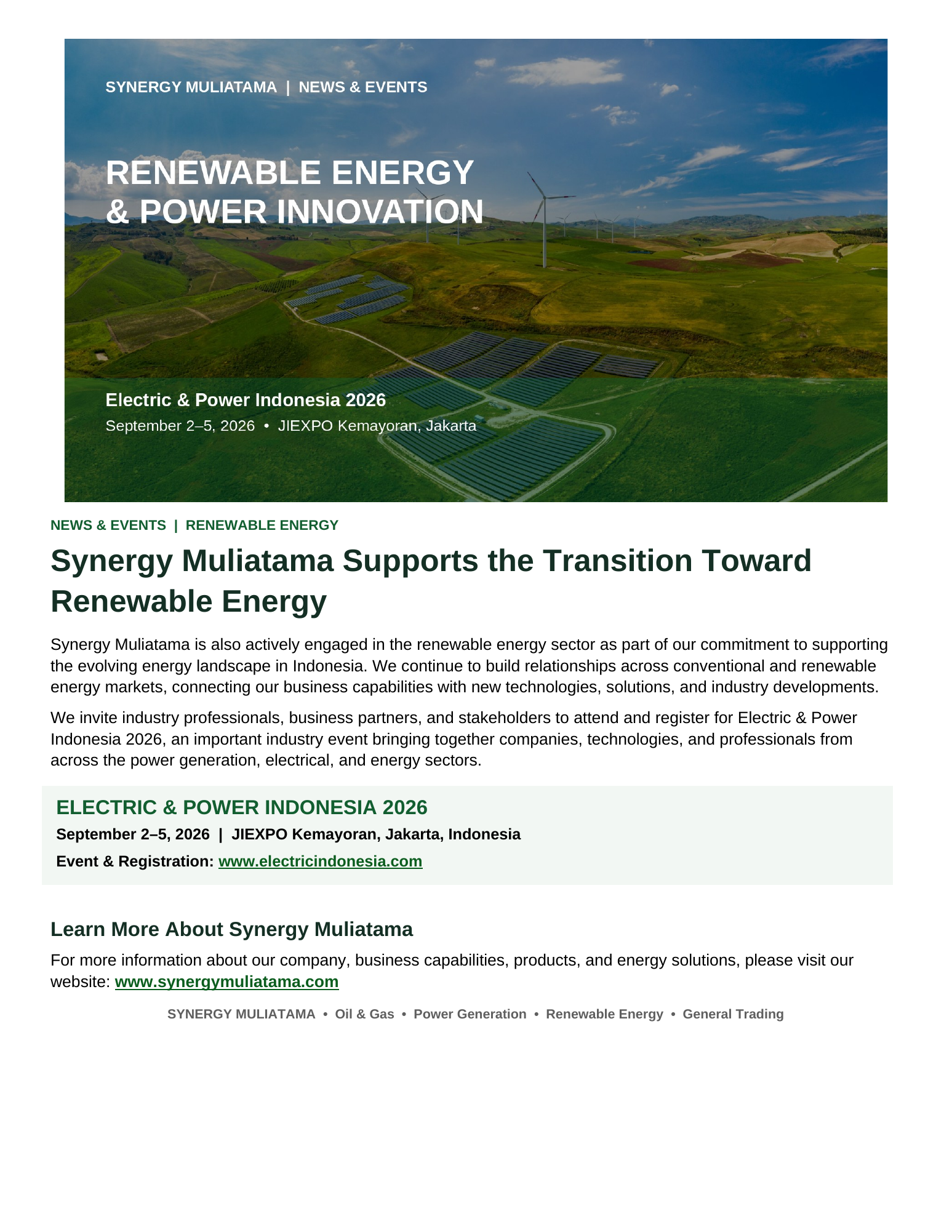 Renewable Energy